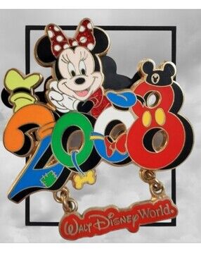 Minnie Mouse ''2008'' Dangle Disney Pin
